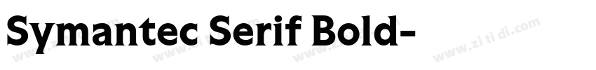 Symantec Serif Bold字体转换